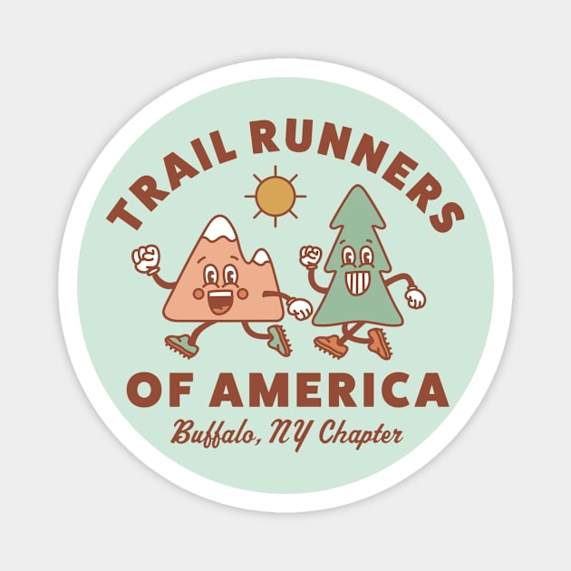 Trail Runners of America Buffalo NY Chapter Retro Magnet by PodDesignShop